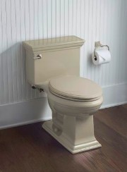 Comfort-height Kohler toilet installed in a bathroom